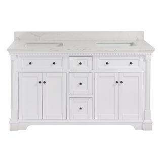 Sydney 60-inch Double Vanity with Engineered Marble Top