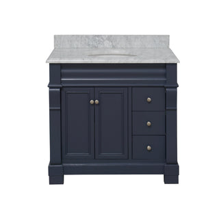 Westminster 36-inch Vanity with Carrara Marble Top