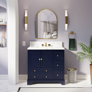 Madison 36-inch Vanity with Carrara Marble Top