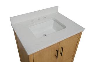 California 30-inch Vanity with Matte White Top