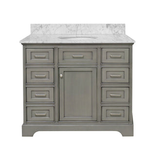 Aria 42-inch Vanity with Carrara Marble Top