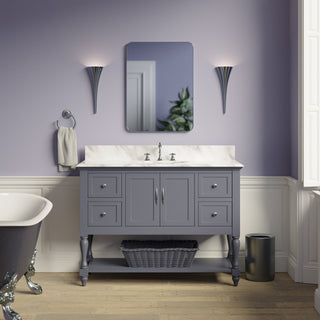 Beverly 48-inch Vanity with Carrara Marble Top
