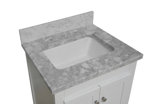 Abbey 24-inch Vanity with Carrara Marble Top
