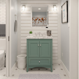 Abbey 30-inch Vanity with Carrara Marble Top