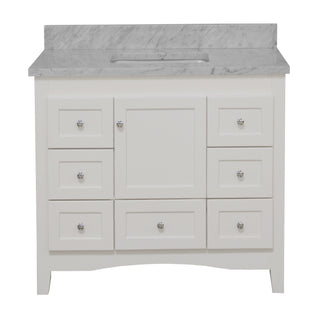 Abbey 42-inch Vanity with Carrara Marble Top