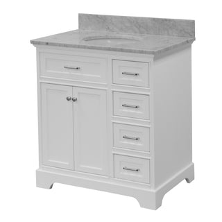 Aria 36-inch Vanity with Carrara Marble Top