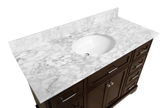 Aria 48-inch Vanity with Carrara Marble Top