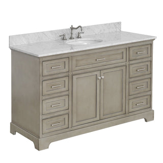 Aria 60-inch Single Vanity with Carrara Marble Top