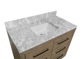 Avery 42-inch Vanity with Carrara Marble Top