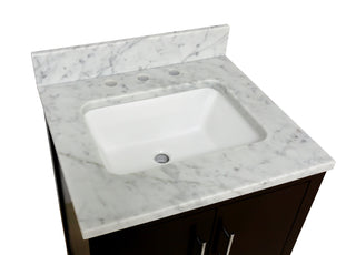 California 24-inch Vanity with Carrara Marble Top