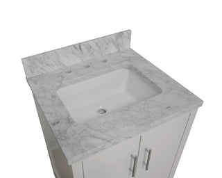 California 24-inch Vanity with Carrara Marble Top