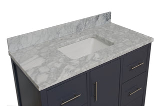 California 42-inch Vanity with Carrara Marble Top