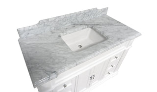 Elizabeth 48-inch Vanity with Carrara Marble Top