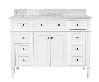 Hailey 48-inch Vanity with Carrara Marble Top