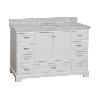 harper 60 inch white bathroom vanity carrara marble countertop