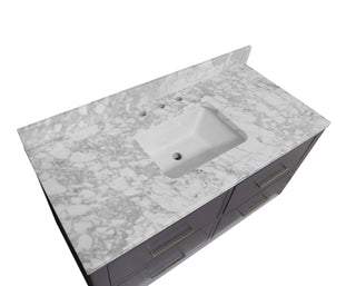 Helsinki 42-inch Floating Vanity with Carrara Marble Top