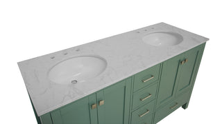 Horizon 60-inch Double Vanity with Engineered Carrara Top