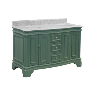 katherine 60 inch sage green bathroom vanity carrara marble countertop