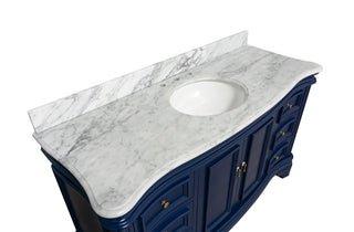 Katherine 60-inch Single Vanity with Carrara Marble Top