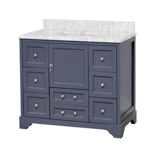Madison 42-inch Vanity with Carrara Marble Top