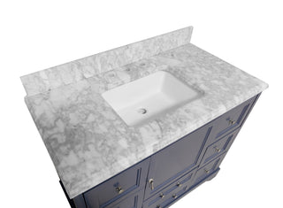 Madison 42-inch Vanity with Carrara Marble Top