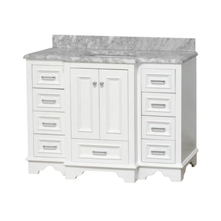 Nantucket 48-inch Vanity with Carrara Marble Top