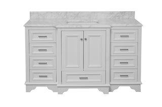 Nantucket 60-inch Single Vanity with Carrara Marble Top