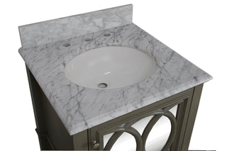 Olivia 24-inch Vanity with Carrara Marble Top