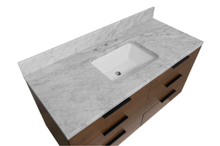 Oslo 48-inch Floating Vanity with Carrara Marble Top