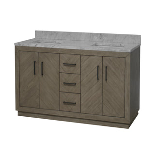 Peyton 60-inch Double Vanity with Carrara Marble Top