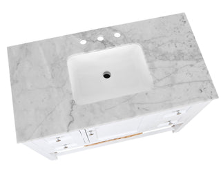 Lakeshore 42-inch Vanity with Carrara Marble Top