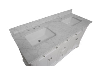 Sydney 60-inch Double Vanity with Carrara Marble Top