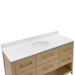 Astoria 60-inch Single Vanity with Engineered White Top