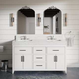 Kensington 60-inch Double Vanity with Engineered Marble Top