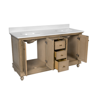Bella 60-inch Double Vanity with Engineered White Top