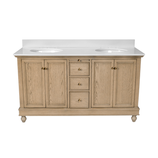 Bella 60-inch Double Vanity with Engineered White Top