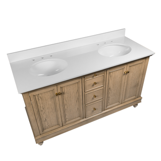 Bella 60-inch Double Vanity with Engineered White Top