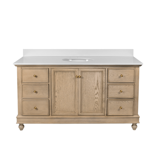 Bella 60-inch Single Vanity with Engineered White Top
