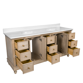 Bella 72-inch Double Vanity with Engineered White Top