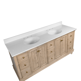 Bella 72-inch Double Vanity with Engineered White Top
