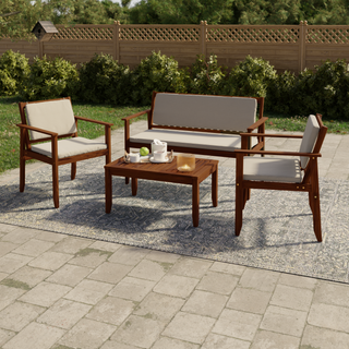 Sunnyside 4-Piece Outdoor Patio Furniture Set in Solid Acacia Wood