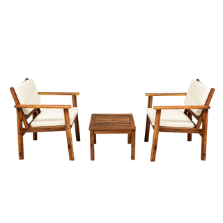Sunnyside 3-Piece Outdoor Patio Furniture Set in Solid Acacia Wood