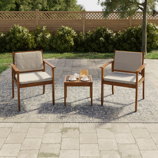 Sunnyside 3-Piece Outdoor Patio Furniture Set in Solid Acacia Wood