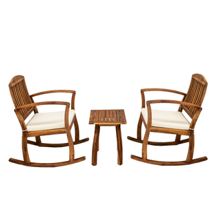 Suncrest 3-Piece Outdoor Patio Rocking Chair Set