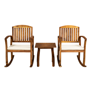 Suncrest 3-Piece Outdoor Patio Rocking Chair Set