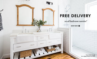 free delivery on all bathroom vanities