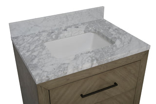 Avery 30-inch Vanity with Carrara Marble Top