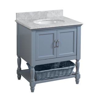 beverly 30 inch powder blue bathroom vanity carrara marble countertop