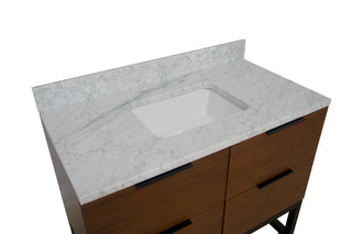Mia 42-inch Vanity with Carrara Marble Top