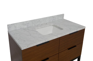 Mia 48-inch Vanity with Carrara Marble Top